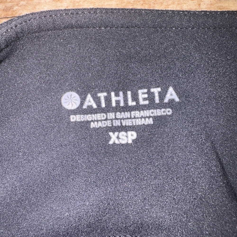 Athleta High Rise Capri Leggings Black Athletic Yoga Pants XSP Petite